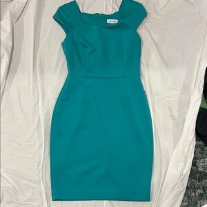 Calvin Klein Teal Scuba Dress